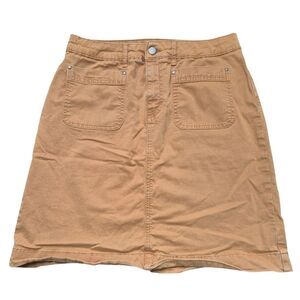 Boden Camel A-line Mini Skirt With Pockets Fall Preppy Casual Size 10L